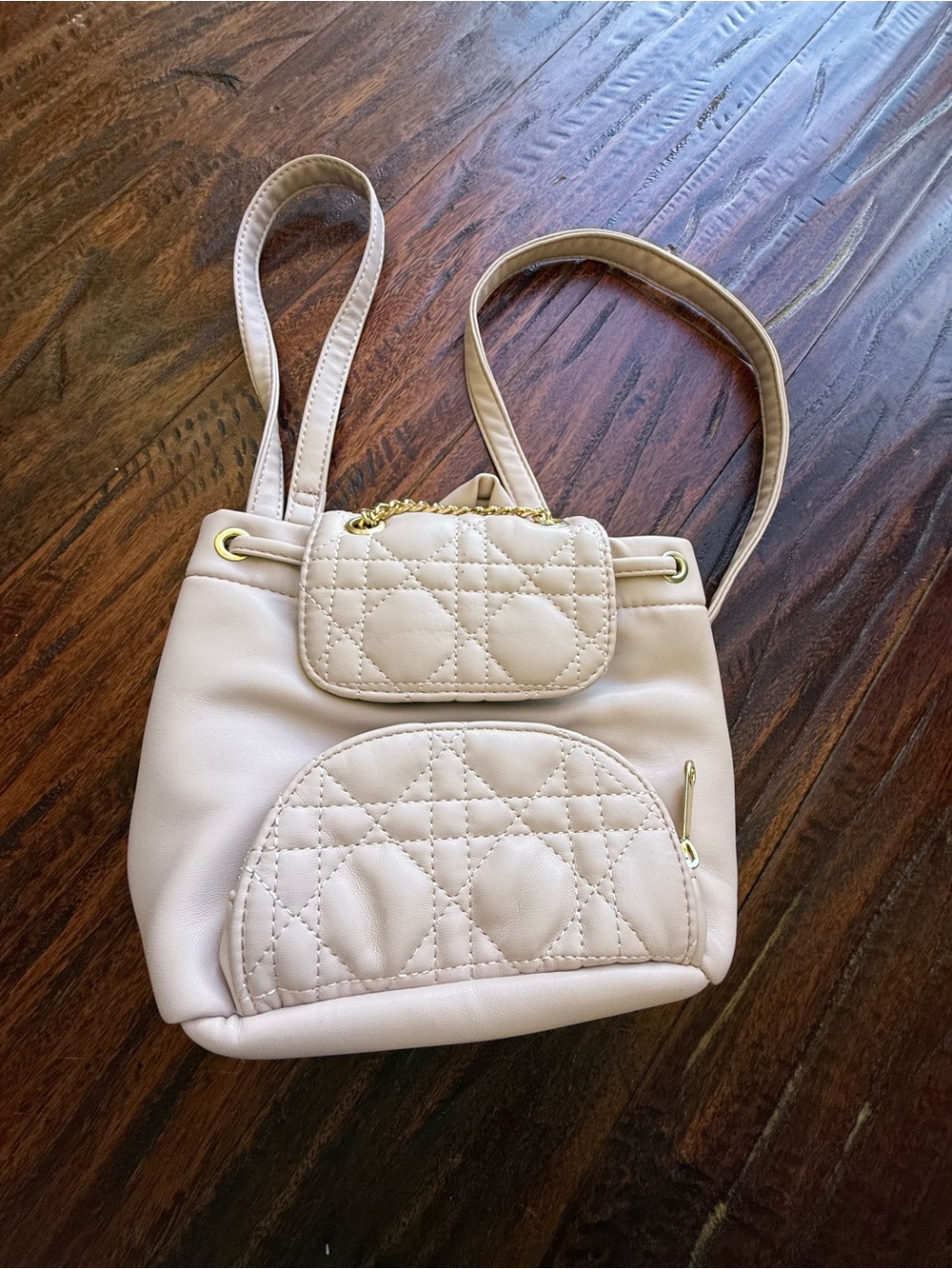 Claire’s Blush Pink Quilted Mini Backpack & Coin Purse